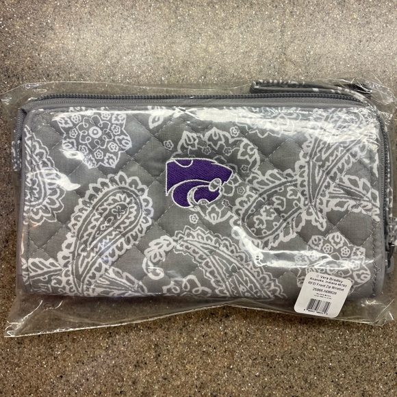 🆕 Vera Bradley Kansas State K-State Wildcat Collegiate RFID Front Zip Wristlet - Picture 2 of 5